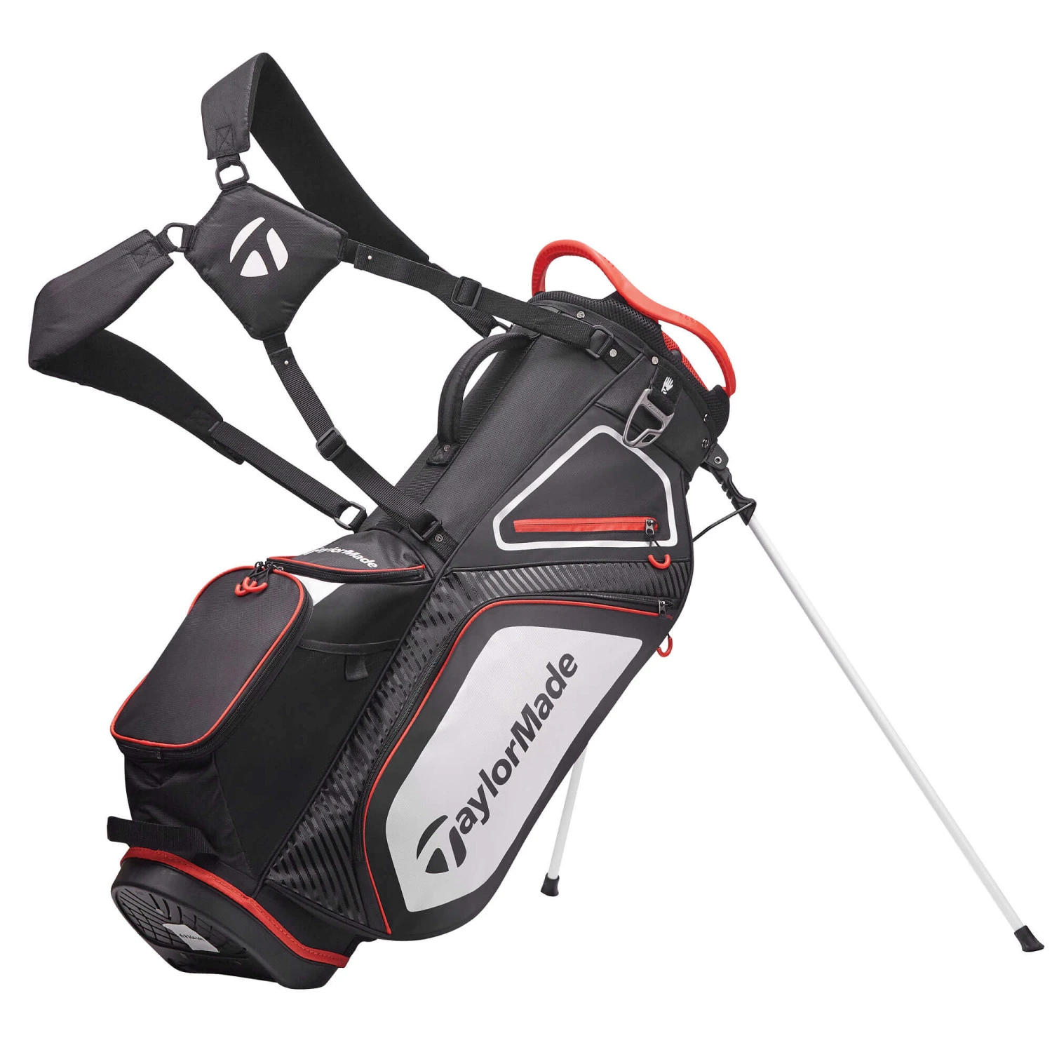 TaylorMade 8.0 Golf Stand Bag - Black/White/Red 1 TaylorMade 8.0 Golf Stand Bag - Black/White/Red