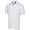 Greg Norman Shark Jacquard Golf Shirt - Shark Grey