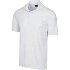 Greg Norman Shark Jacquard Golf Shirt - Shark Grey