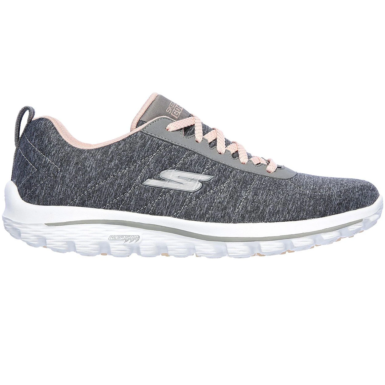 Skechers Ladies Go Walk Golf Shoes - Grey/Pink 1 Skechers Ladies Go Walk Golf Shoes - Grey/Pink