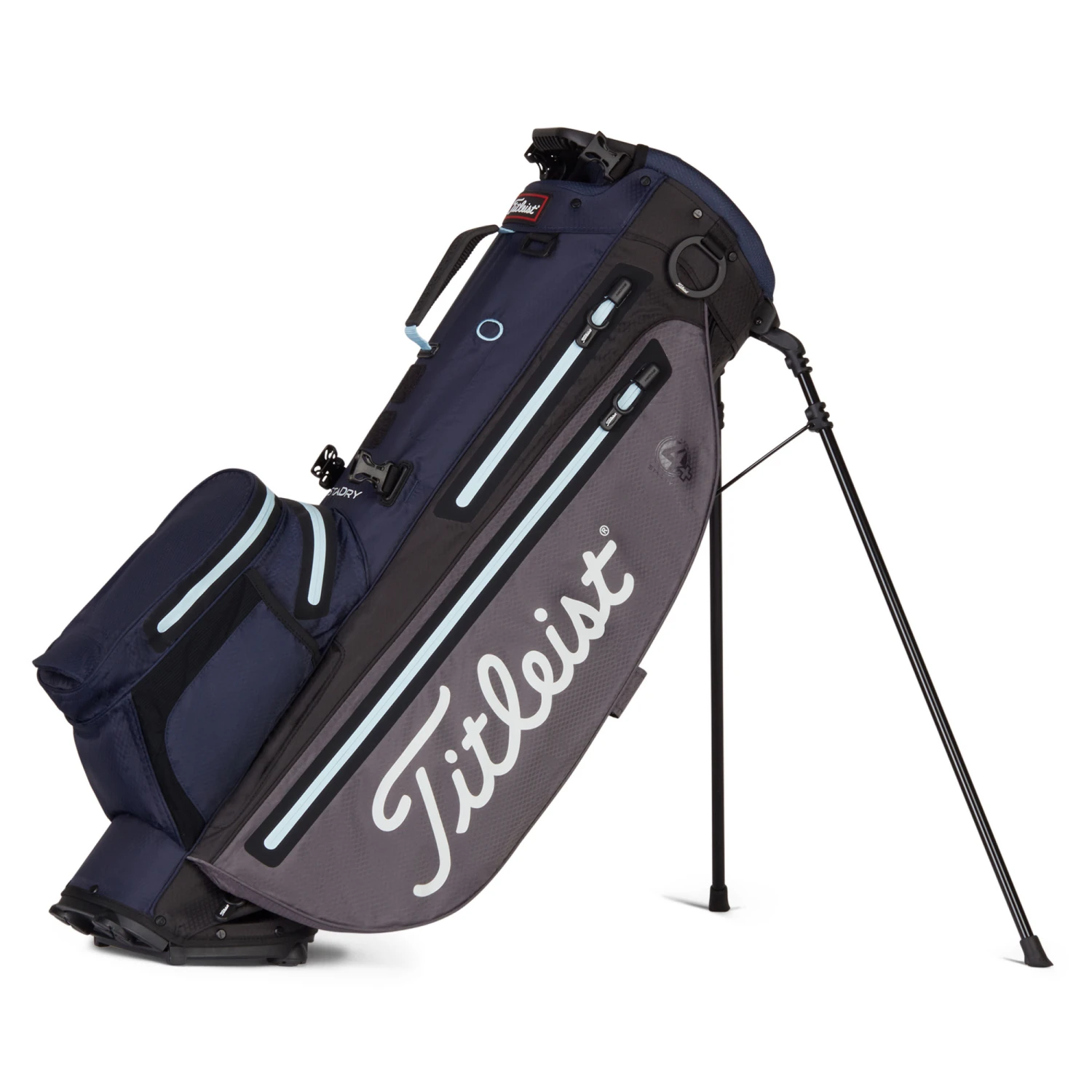 Titleist Players 4+ StaDry Golf Stand Bag - Graphite/Navy/Sky 1 Titleist Players 4+ StaDry Golf Stand Bag - Graphite/Navy/Sky