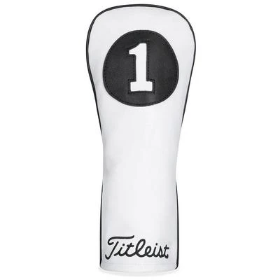 Titleist White/Black Leather Driver Headcover 1 Titleist White/Black Leather Driver Headcover