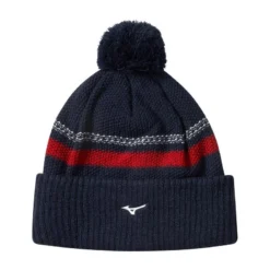Mizuno Breathe Thermo Pom Pom Bobble Hat - Navy