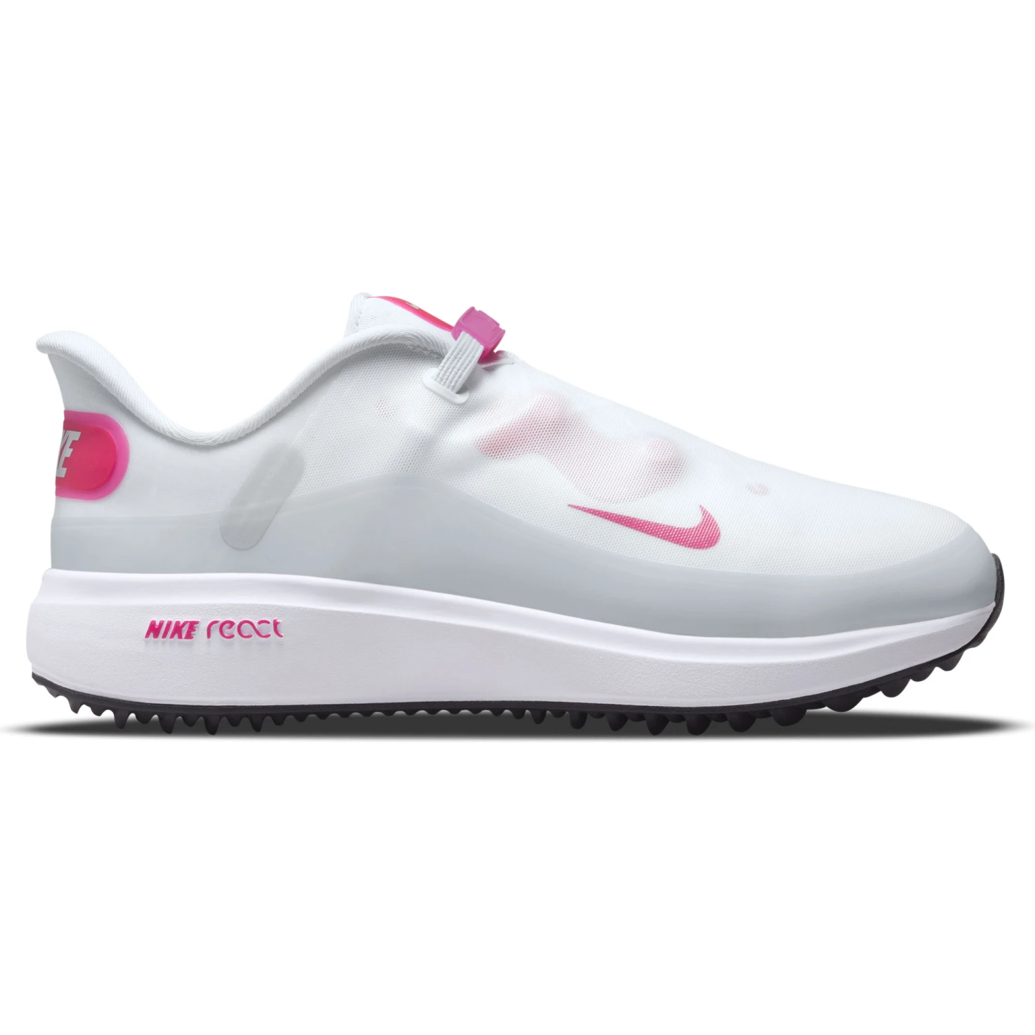 Nike React Ace Tour Womens Golf Shoes - White/Pink 1 Nike React Ace Tour Womens Golf Shoes - White/Pink