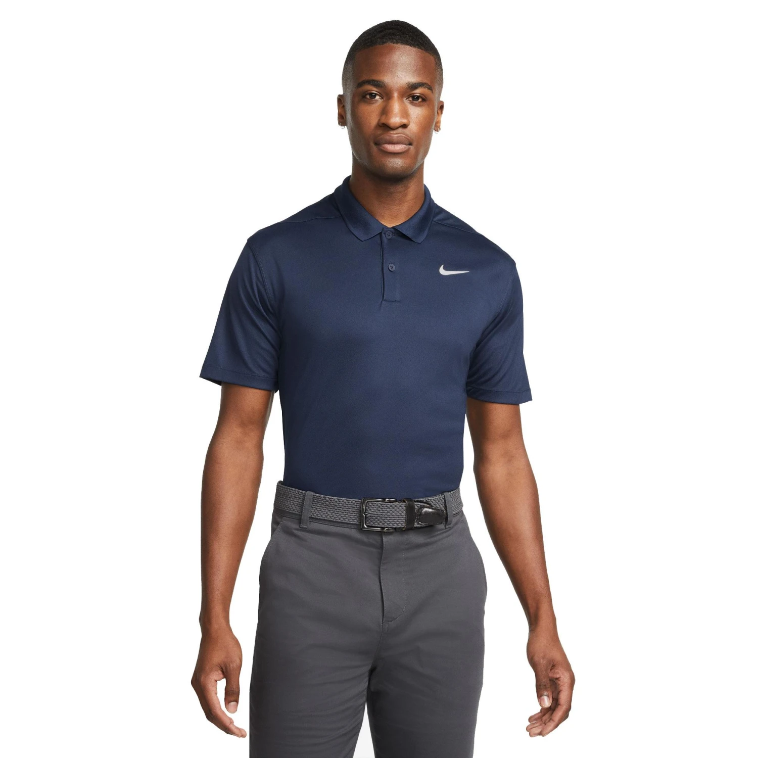 Nike Dri-Fit Victory Solid Polo Shirt - Obsidian/White 1 Nike Dri-Fit Victory Solid Polo Shirt - Obsidian/White