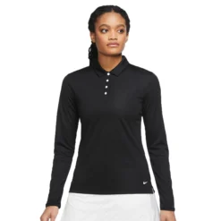 Nike Dri-Fit Victory LS Solid Womens Golf Polo Shirt