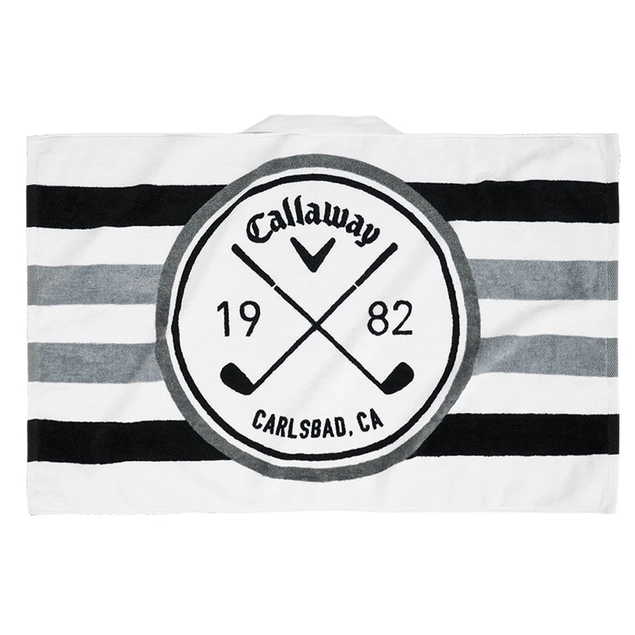 Callaway Golf Cart Towel 30x20 White/Black/Charcoal 2 Callaway Golf Cart Towel 30x20 White/Black/Charcoal - Image 2