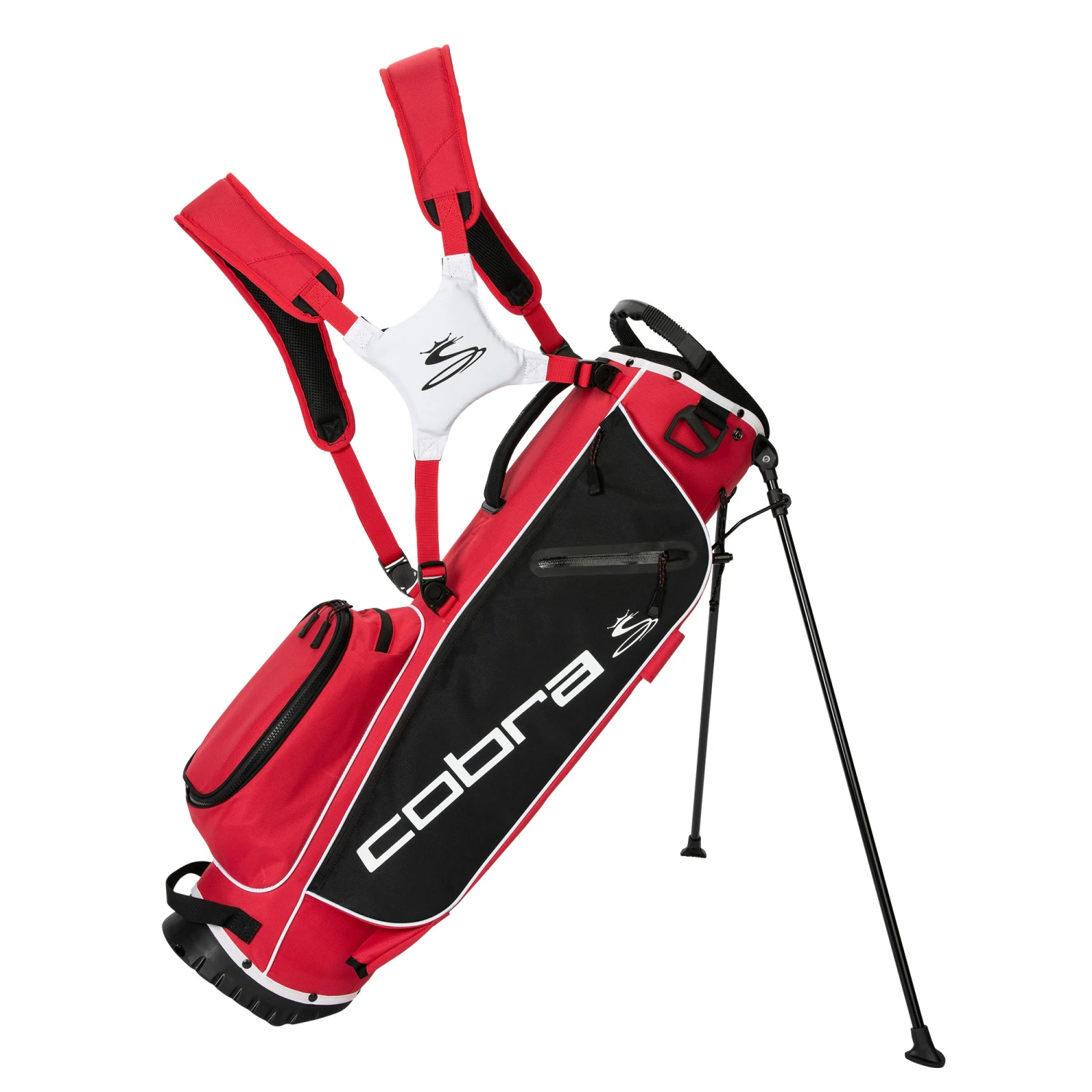 Cobra Ultralight Sunday Golf Stand Bag - Black/Red 1 Cobra Ultralight Sunday Golf Stand Bag - Black/Red