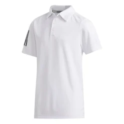 Adidas Boys 3 Stripe Golf Polo Shirt