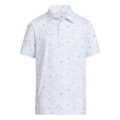 Adidas Boys Flag Print Golf Polo Shirt