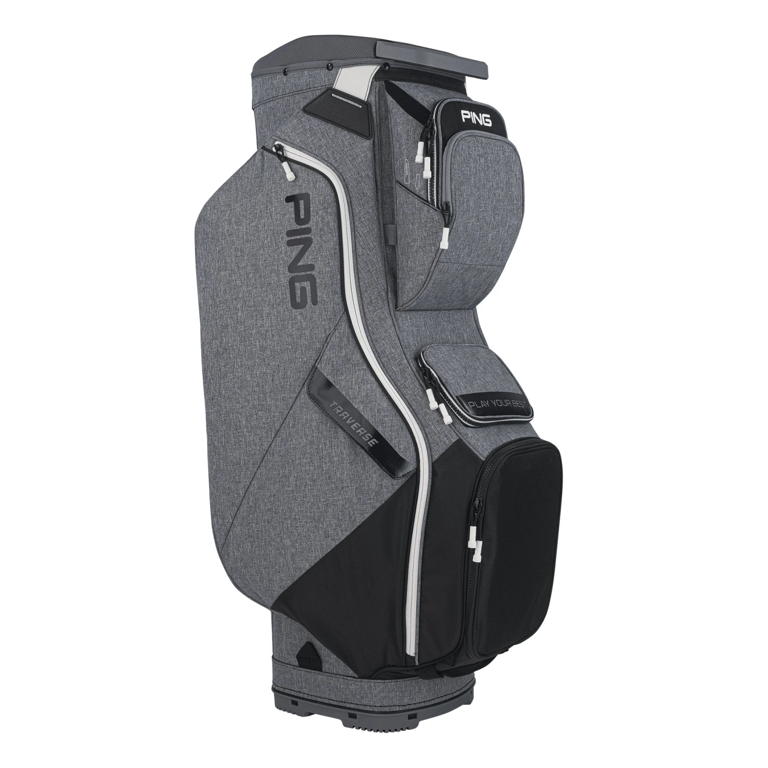 Ping Traverse 214 Golf Cart Bag - Heather Grey/Black/White 1 Ping Traverse 214 Golf Cart Bag - Heather Grey/Black/White