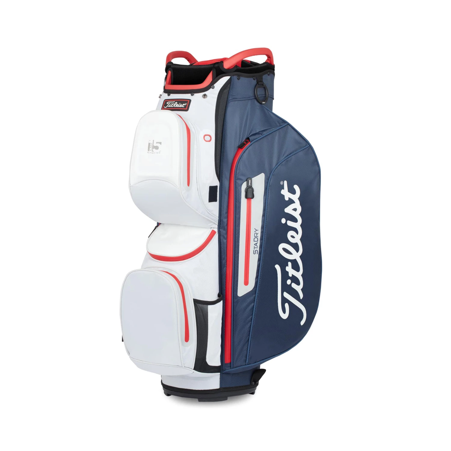Titleist Cart 15 StaDry Golf Cart Bag - Navy/White/Red 1 Titleist Cart 15 StaDry Golf Cart Bag - Navy/White/Red
