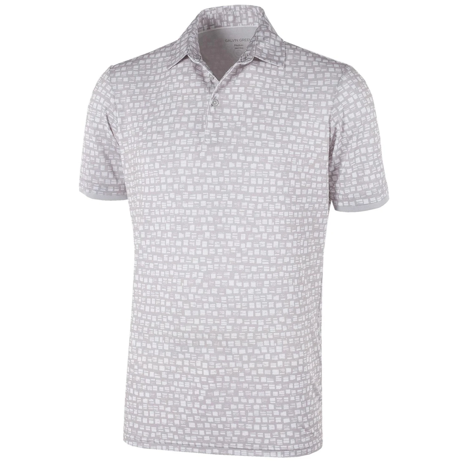 Galvin Green MACK Ventil8+ Golf Shirt - White/Grey 1 Galvin Green MACK Ventil8+ Golf Shirt - White/Grey
