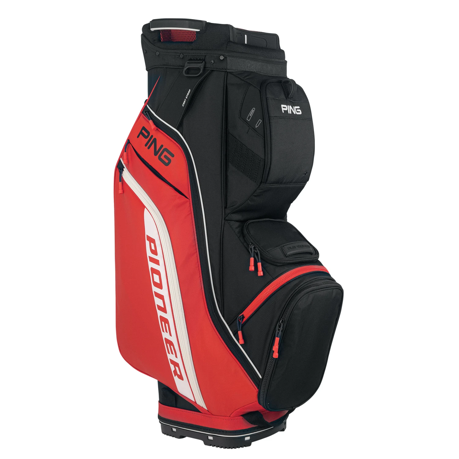 Ping Pioneer 214 Cart Bag - Red/Black 1 Ping Pioneer 214 Cart Bag - Red/Black