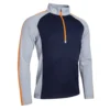 Sunderland Aspen Golf Midlayer - Navy/Silver/Lava