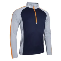 Sunderland Aspen Golf Midlayer - Navy/Silver/Lava