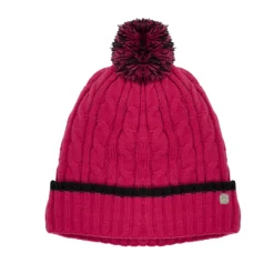 Green Lamb Harper Lined Beanie Hat With Tipping - Pink