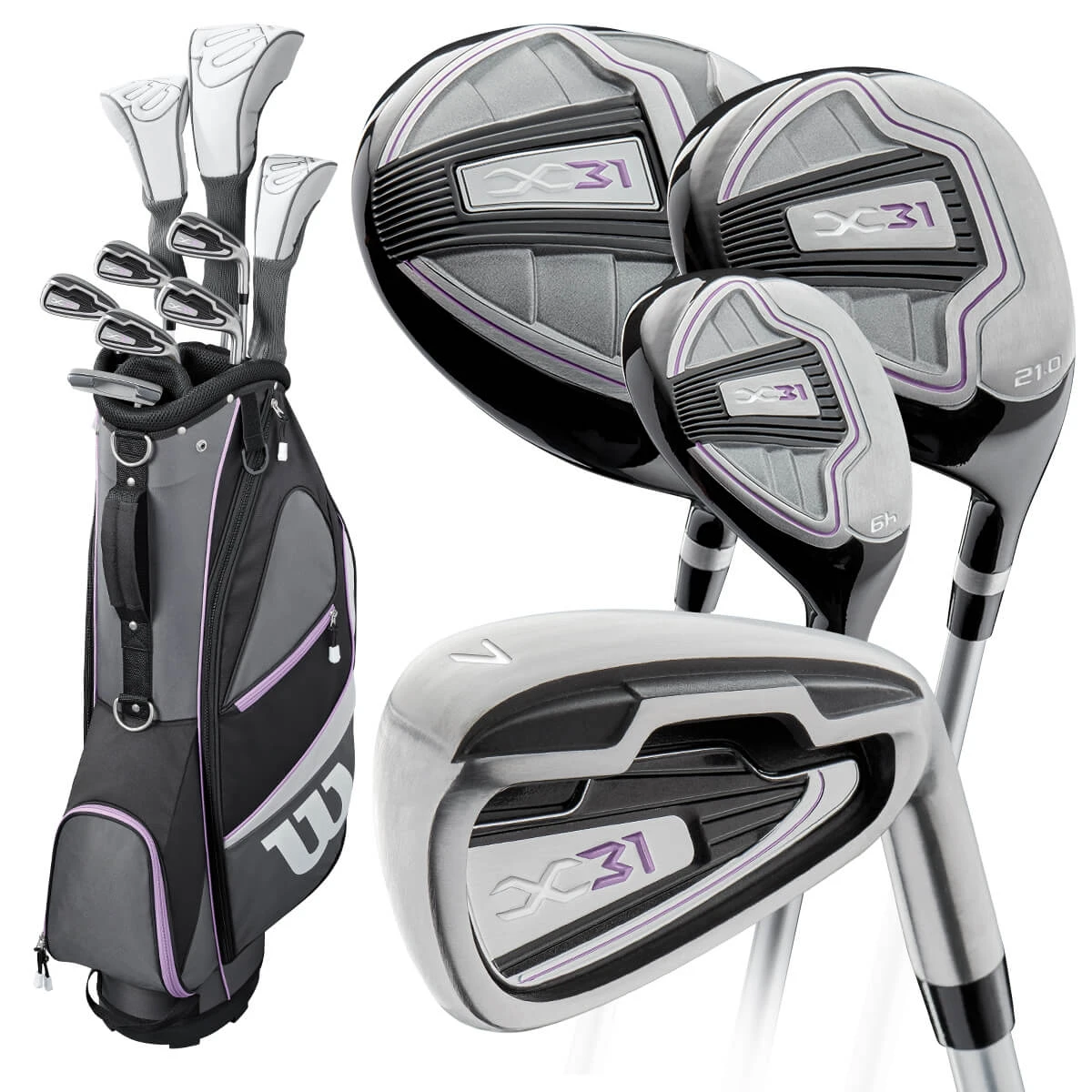 Wilson X-31 Ladies Golf Package Set - Graphite 1 Wilson X-31 Ladies Golf Package Set - Graphite