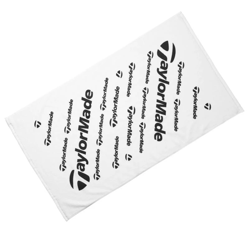 TaylorMade Players Tour Towel White/Black 1 TaylorMade Players Tour Towel White/Black