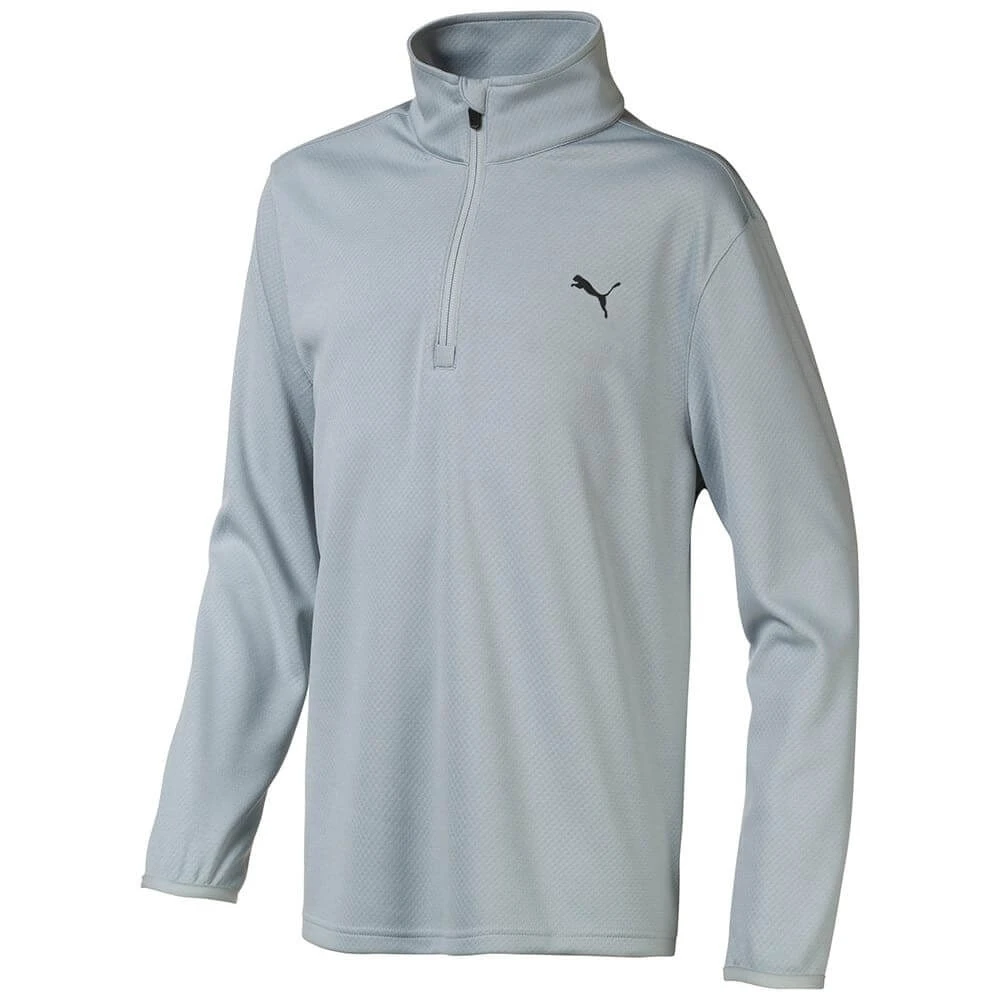 Puma Boys Zip Golf Sweater - Quarry 1 Puma Boys Zip Golf Sweater - Quarry