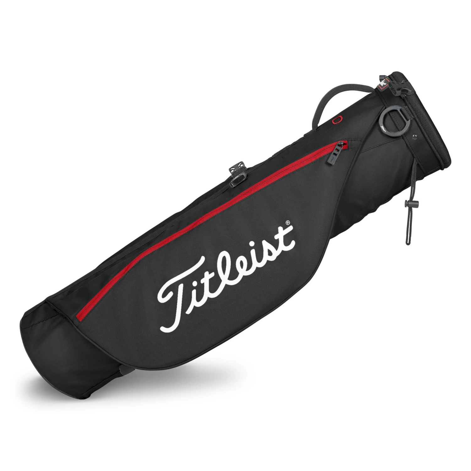 Titleist Carry Golf Pencil Bag - Black/Black/Red 1 Titleist Carry Golf Pencil Bag - Black/Black/Red