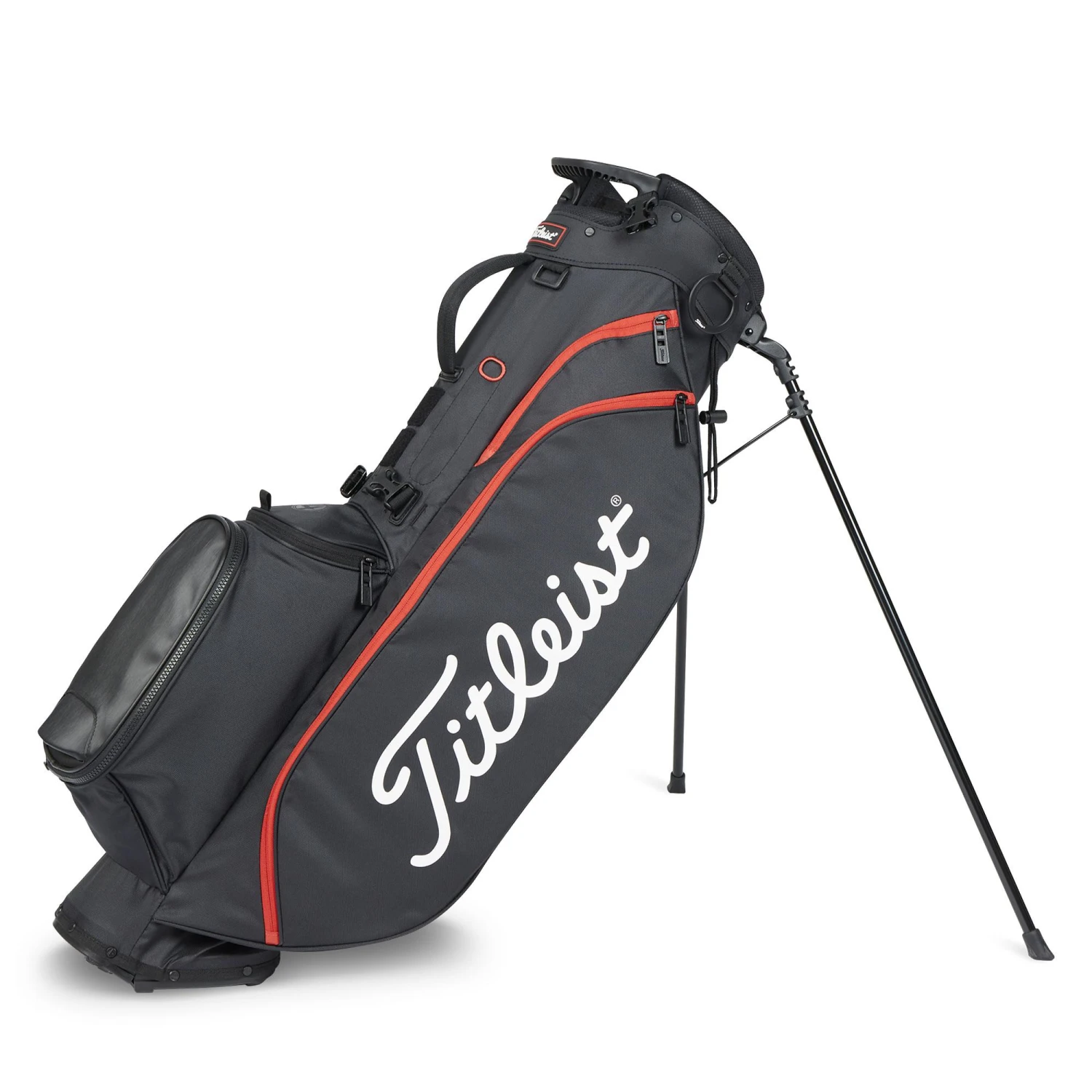 Titleist Players 4 Golf Stand Bag - Black/Black/Red 1 Titleist Players 4 Golf Stand Bag - Black/Black/Red