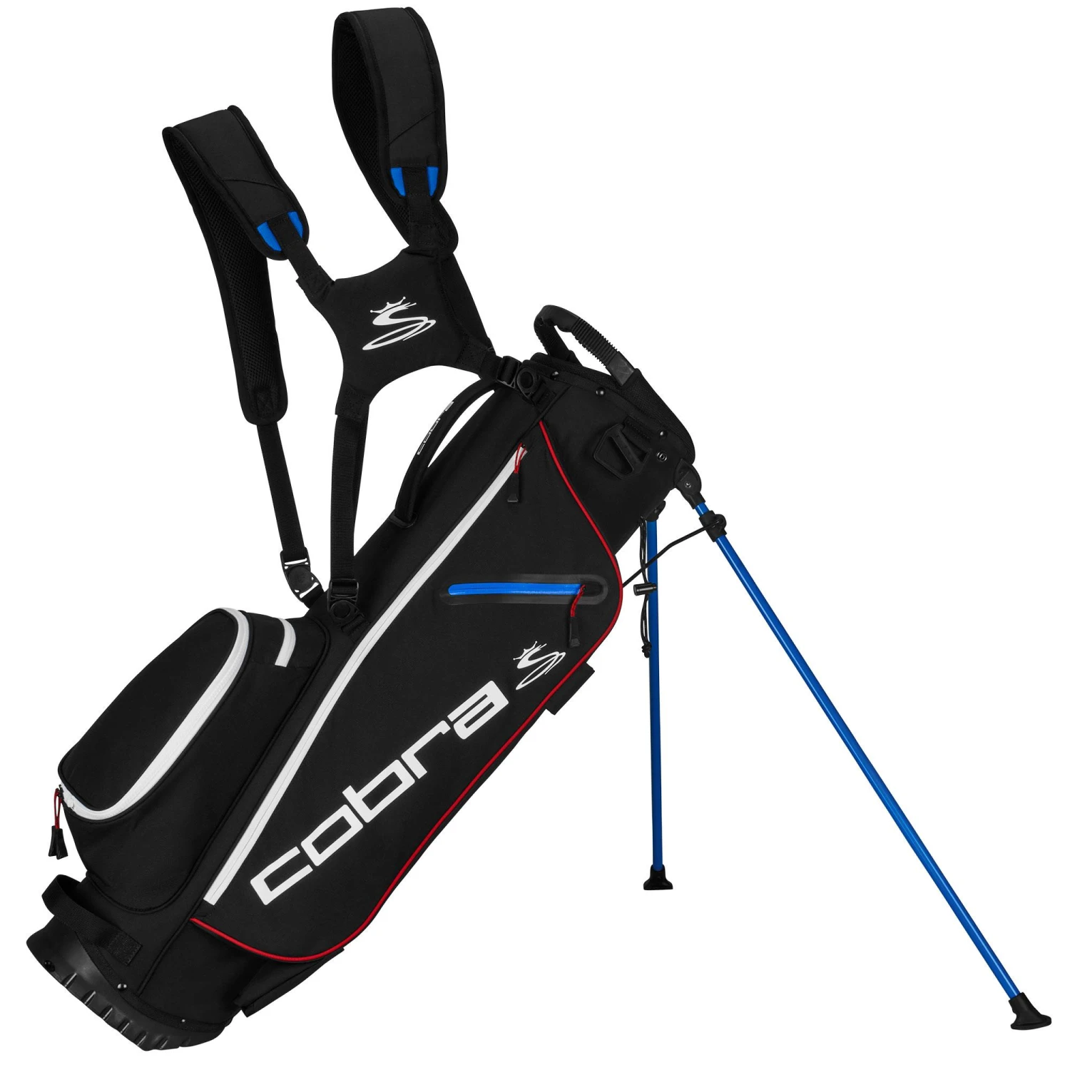 Cobra Ultralight Sunday Golf Stand Bag - Puma Black/Electric Blue 1 Cobra Ultralight Sunday Golf Stand Bag - Puma Black/Electric Blue